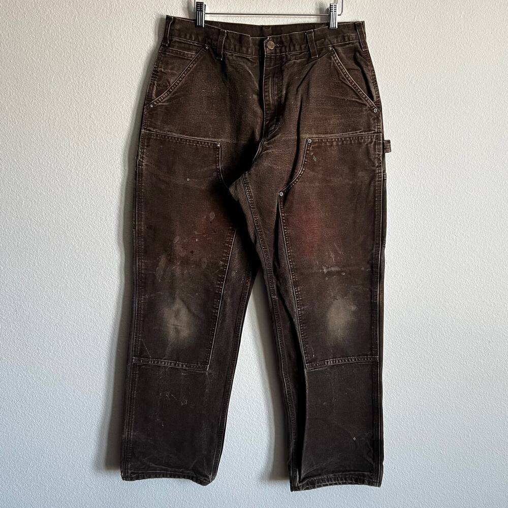 Carhartt B136 DKB faded brown double knee work wear carpenter pants